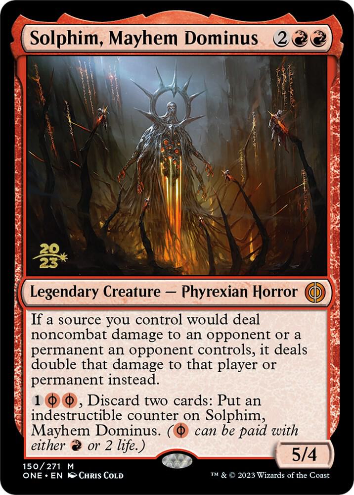 Solphim, Mayhem Dominus [Prerelease Cards] 150