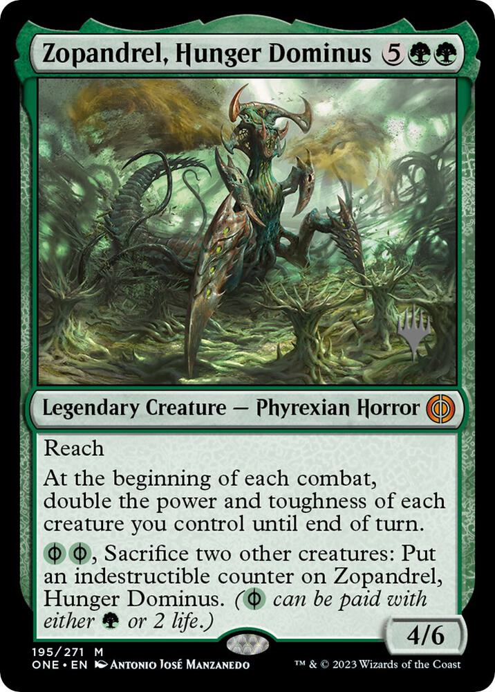 Zopandrel, Hunger Dominus [Promo Pack: Phyrexia: All Will Be One] 195