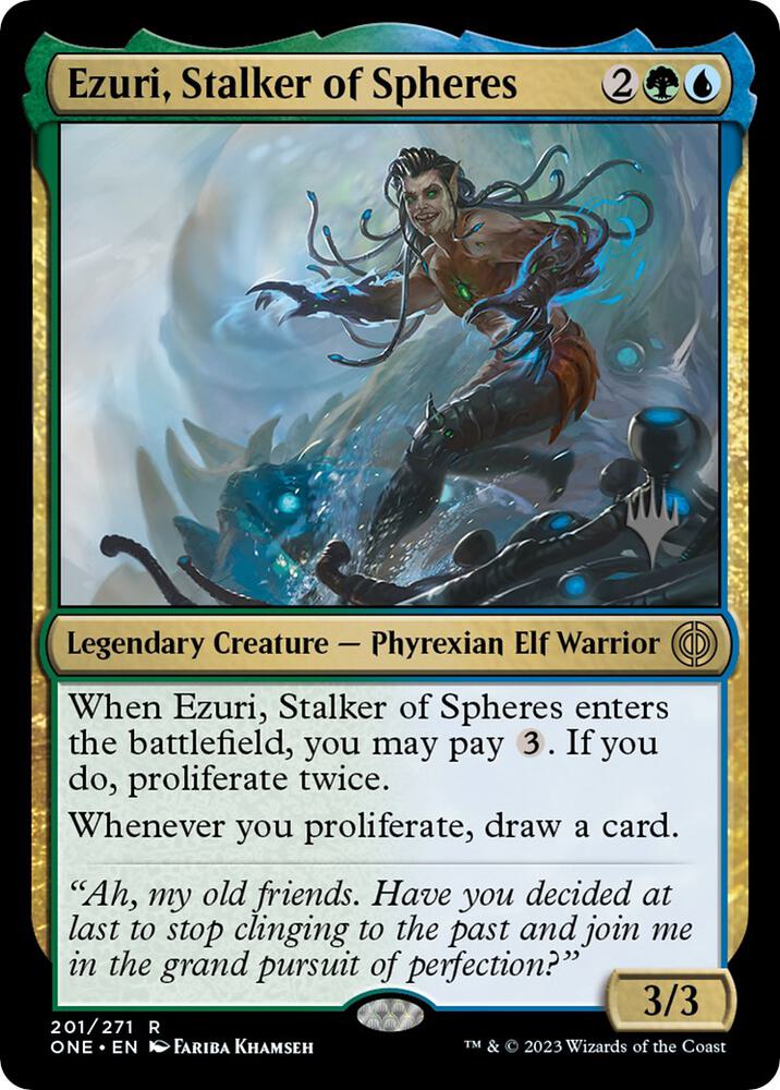 Ezuri, Stalker of Spheres [Promo Pack: Phyrexia: All Will Be One] 201
