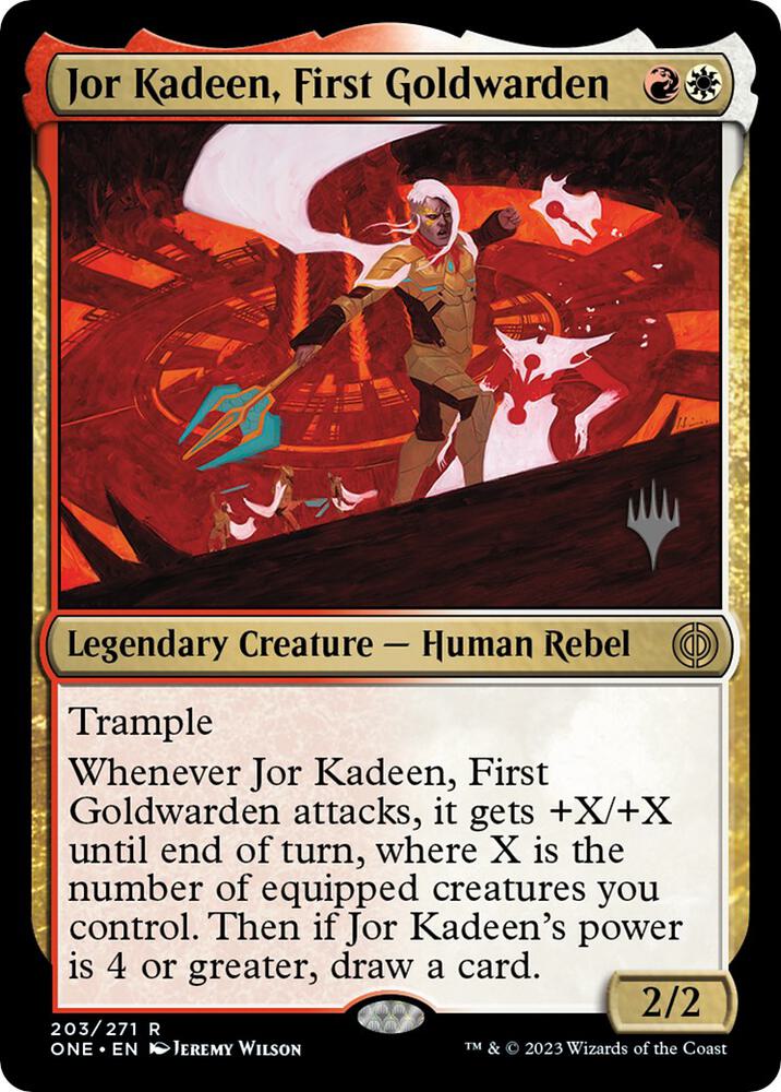Jor Kadeen, First Goldwarden [Promo Pack: Phyrexia: All Will Be One] 203
