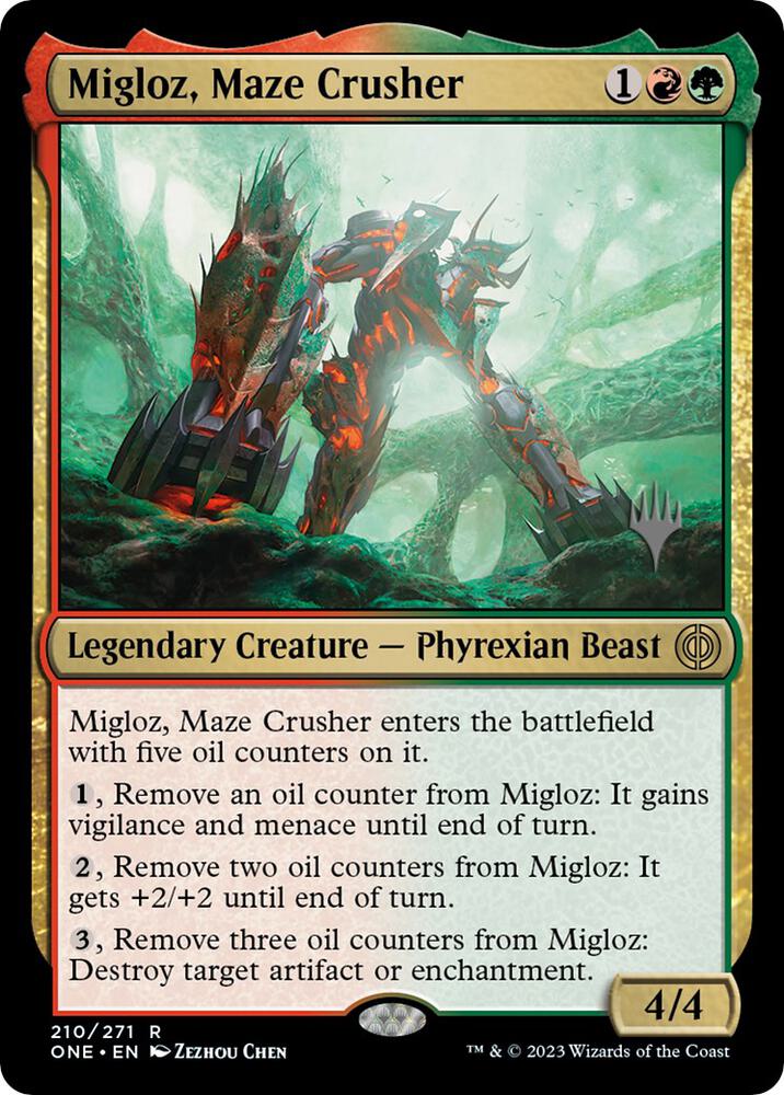 Migloz, Maze Crusher [Promo Pack: Phyrexia: All Will Be One] 210