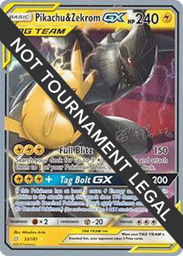 Pikachu & Zekrom GX - 2019 (Haruki Miyamoto) [World Championship Decks] 33/181