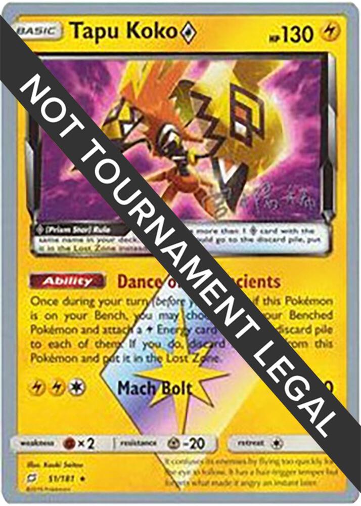 Tapu Koko Prism Star - 2019 (Haruki Miyamoto) [World Championship Decks] 51/181