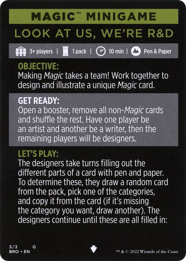 Magic Minigame: Look at Us, We're R&D [The Brothers' War] 3