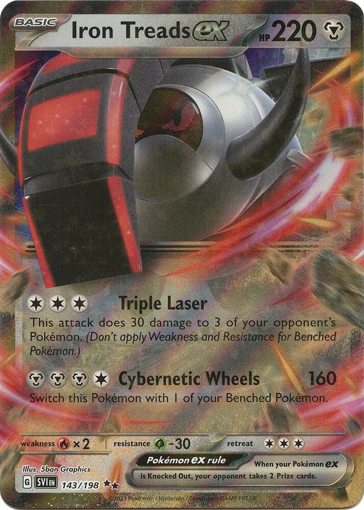 Iron Treads ex - 143/198 [SV01: Scarlet & Violet Base Set] 143/198