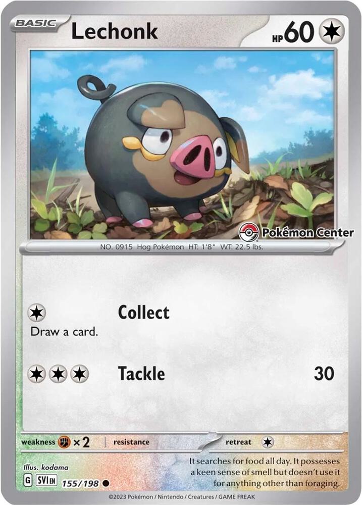 Lechonk (Pokemon Center Exclusive) [Miscellaneous Cards & Products] 155/198
