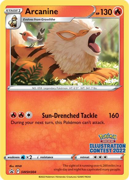 Arcanine (Illustration Contest 2022) [SWSH: Sword & Shield Promo Cards] SWSH304