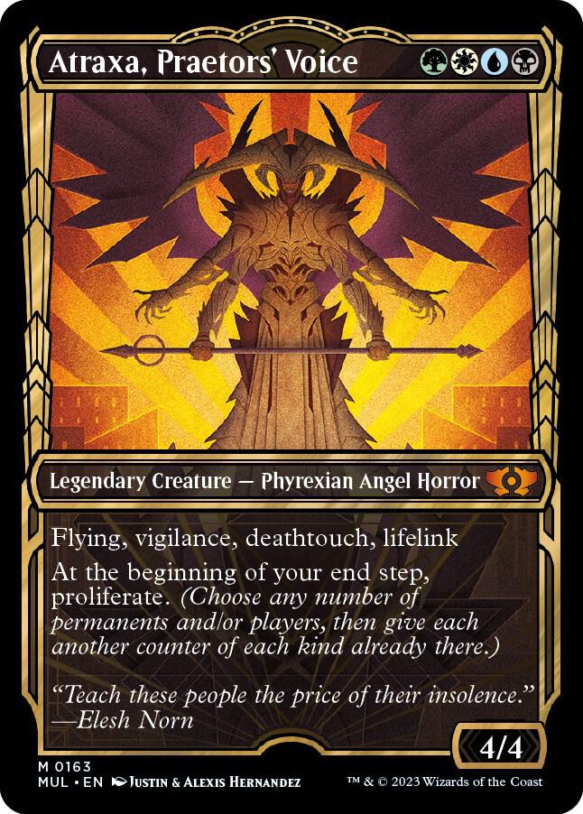 Atraxa, Praetors' Voice (Halo Foil) [March of the Machine: Multiverse Legends] 163