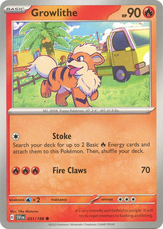 Growlithe - 031/198 [SV01: Scarlet & Violet Base Set] 031/198