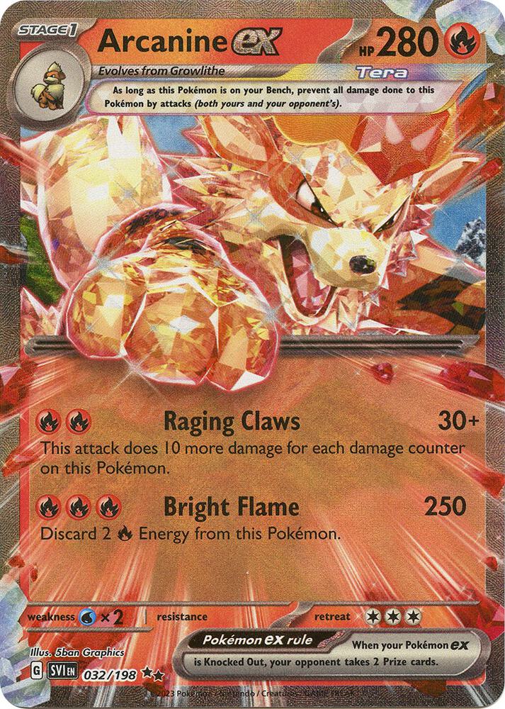 Arcanine ex - 032/198 [SV01: Scarlet & Violet Base Set] 032/198