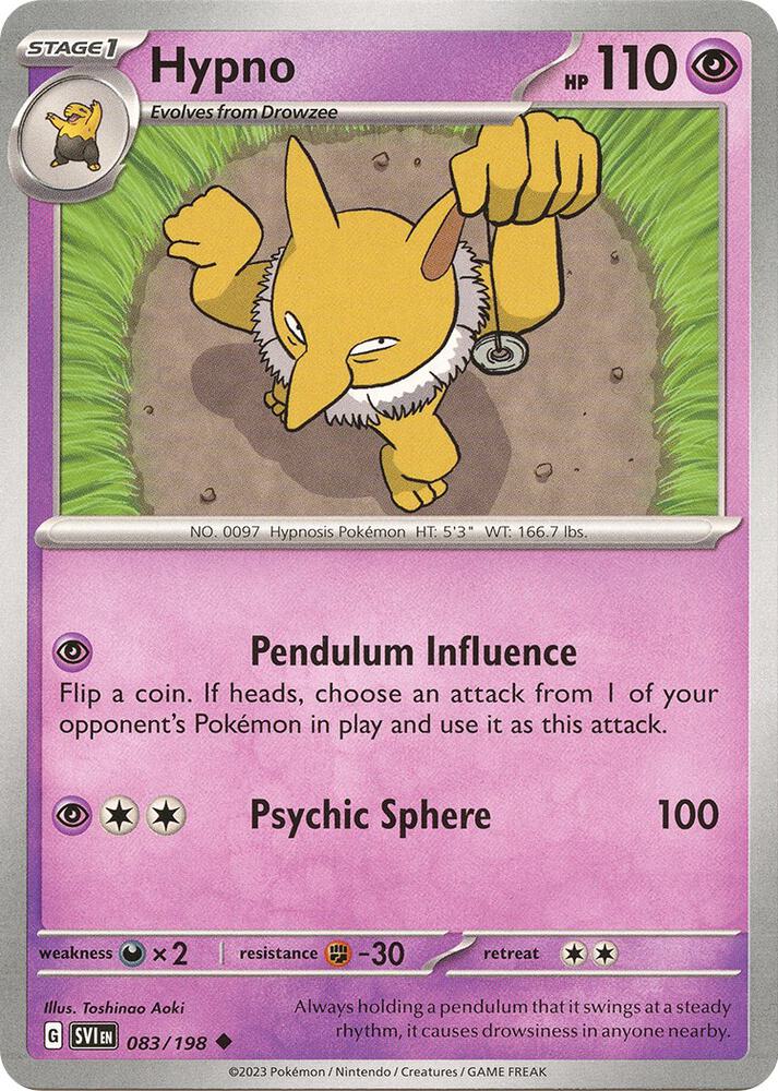 Hypno [SV01: Scarlet & Violet Base Set] 083/198