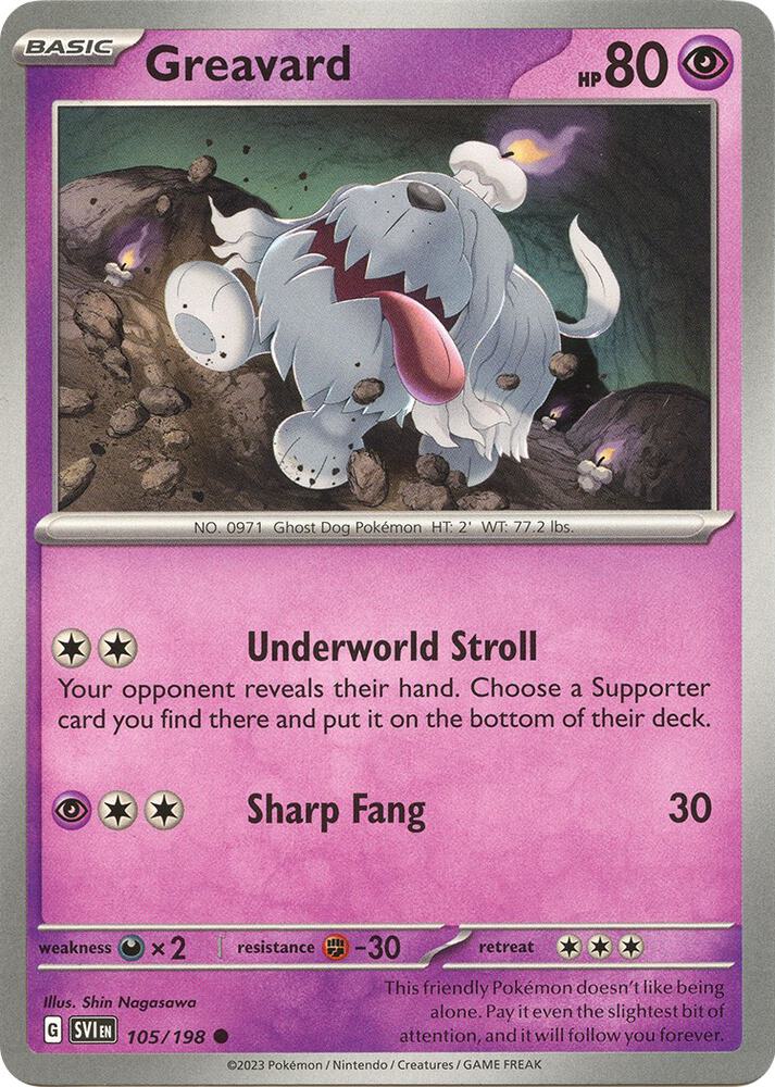 Greavard - 105/198 [SV01: Scarlet & Violet Base Set] 105/198