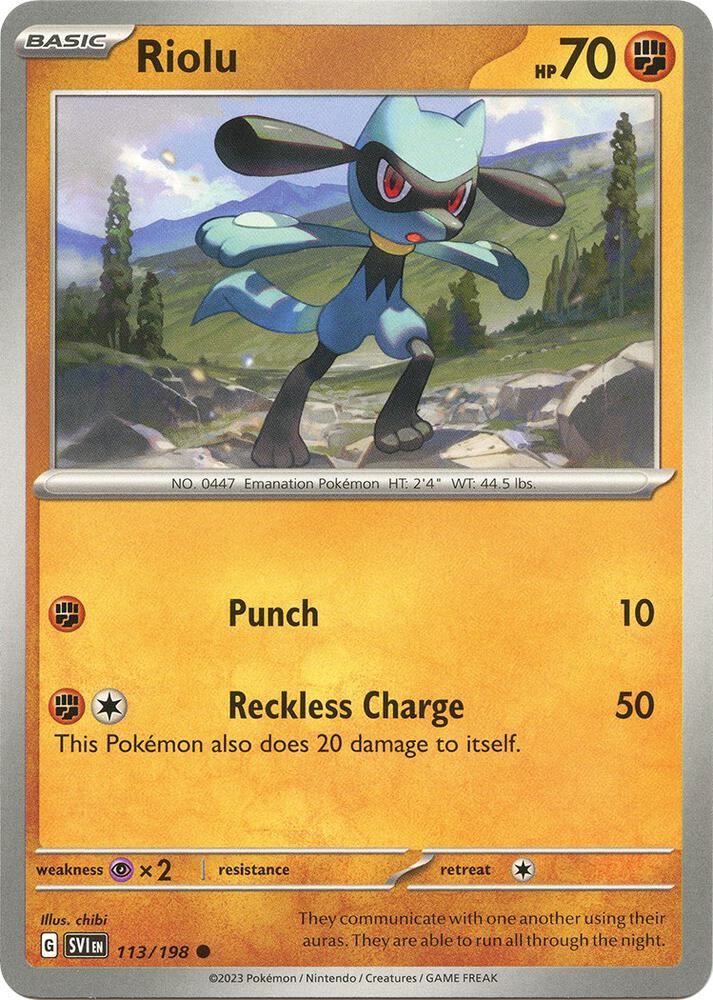 Riolu - 113/198 [SV01: Scarlet & Violet Base Set] 113/198