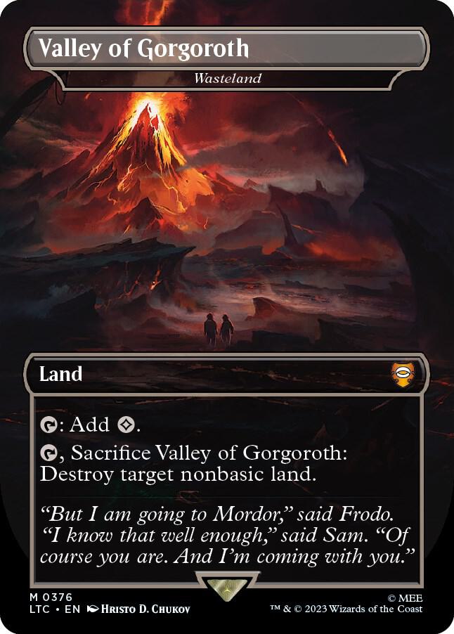 Valley of Gorgoroth - Wasteland (Borderless) [Commander: The Lord of the Rings: Tales of Middle-earth] 376
