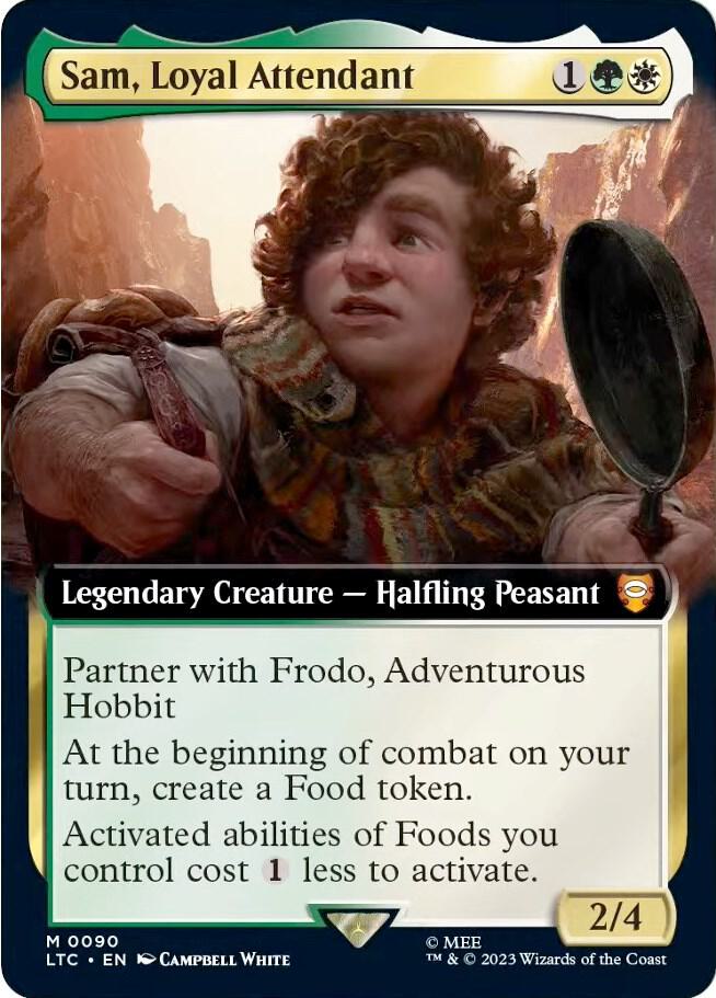 Sam, Loyal Attendant (Extended Art) [Commander: The Lord of the Rings: Tales of Middle-earth] 90