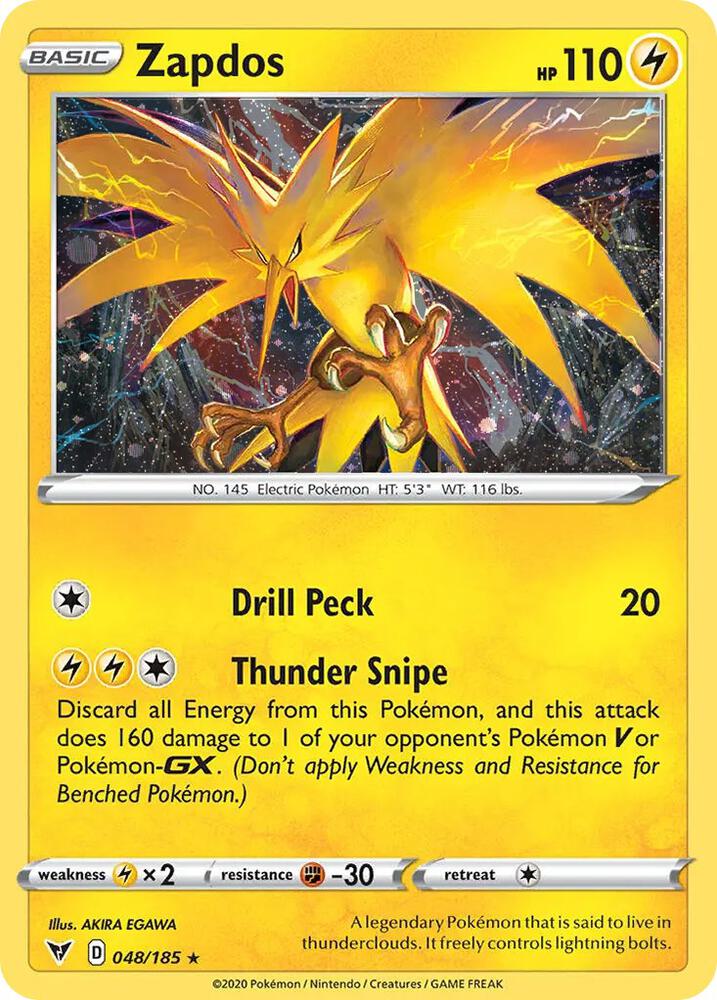 Zapdos (Cosmos Holo) [Miscellaneous Cards & Products] 048/185