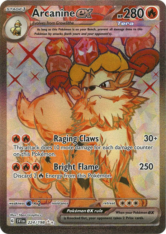 Arcanine ex - 224/198 [SV01: Scarlet & Violet Base Set] 224/198