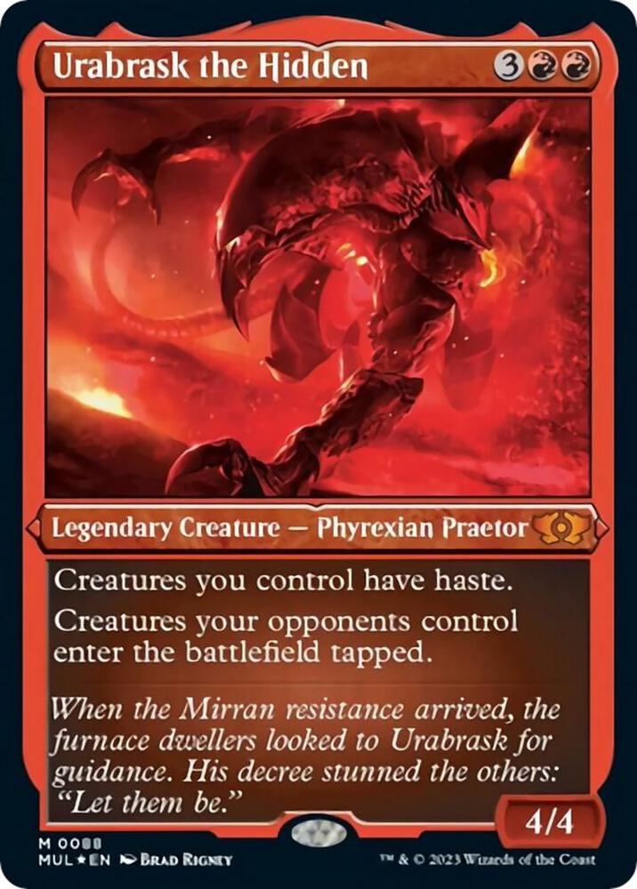 Urabrask the Hidden (Foil Etched) [March of the Machine: Multiverse Legends] 88