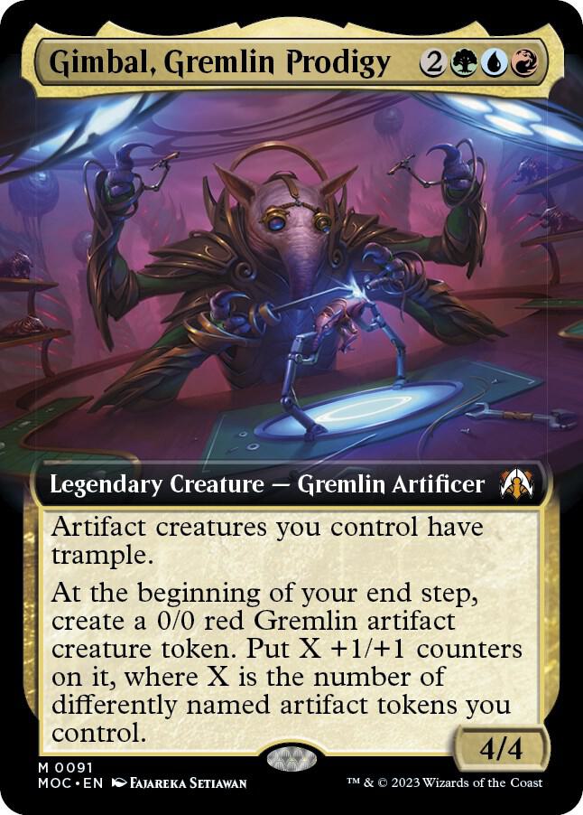Gimbal, Gremlin Prodigy (Extended Art) [Commander: March of the Machine] 91