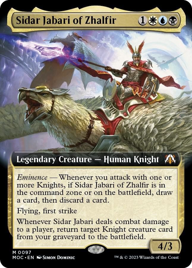 Sidar Jabari of Zhalfir (Extended Art) [Commander: March of the Machine] 97