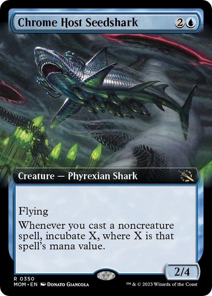 Chrome Host Seedshark (Extended Art) [March of the Machine] 350