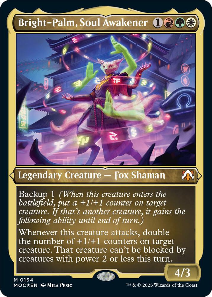 Bright-Palm, Soul Awakener (Display Commander) - Thick Stock [Commander: March of the Machine] 134
