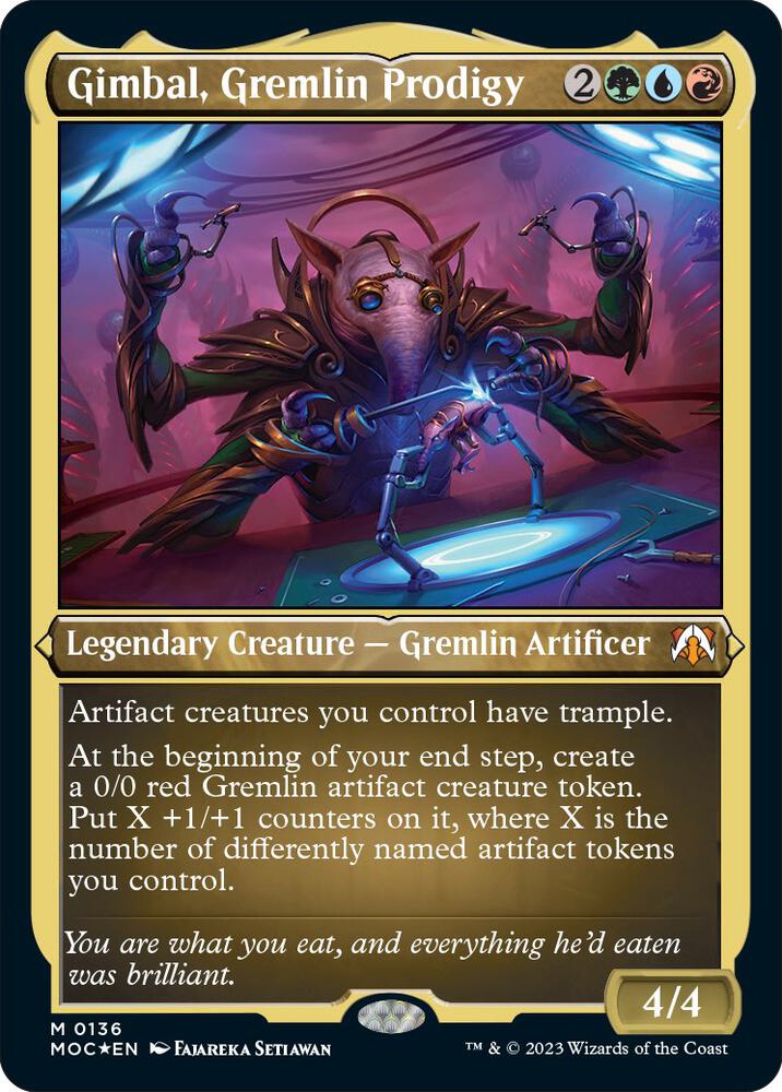 Gimbal, Gremlin Prodigy (Display Commander) - Thick Stock [Commander: March of the Machine] 136
