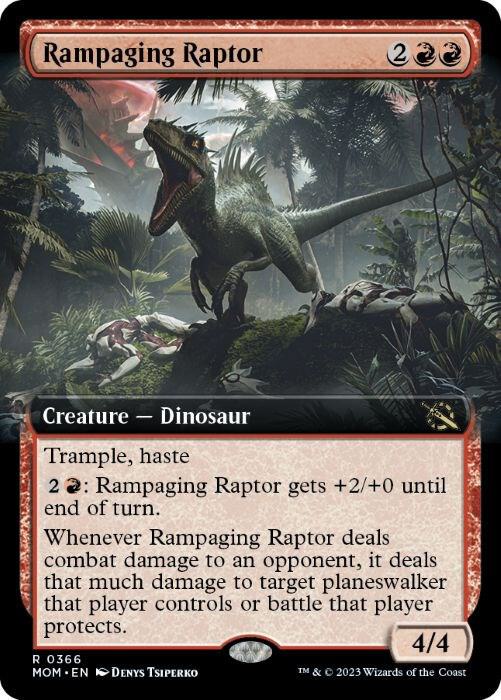 Rampaging Raptor (Extended Art) [March of the Machine] 366