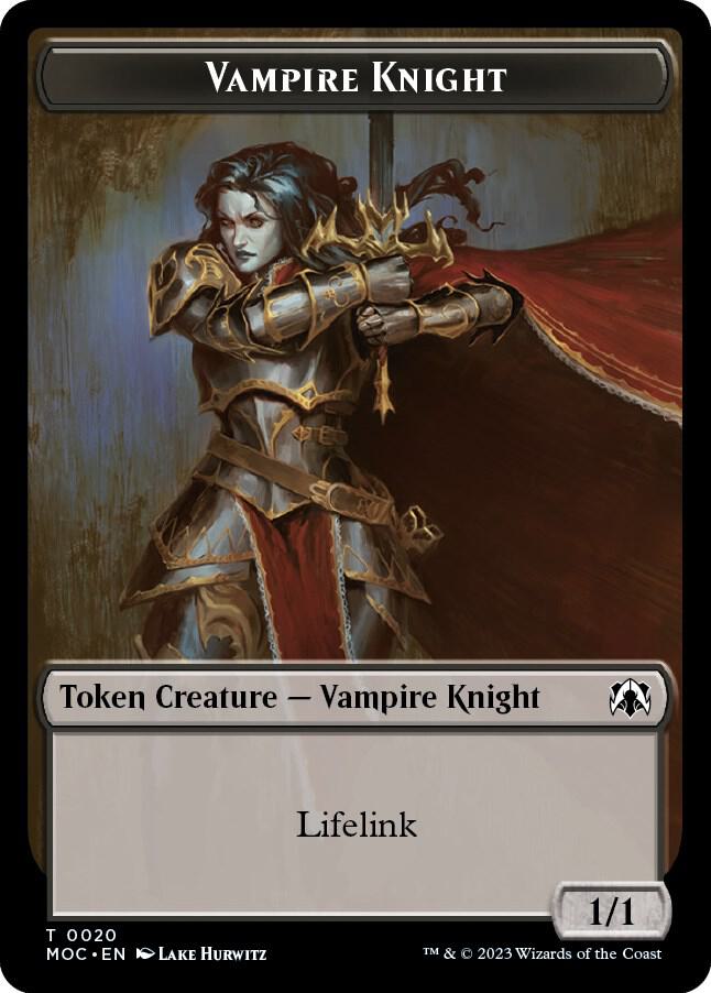 Vampire Knight // Soldier Double-sided Token [Commander: March of the Machine] 20 // 8