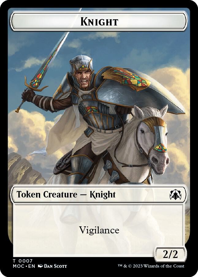 Knight (7) // Spirit (14) Double-sided Token [Commander: March of the Machine] 14 // 7