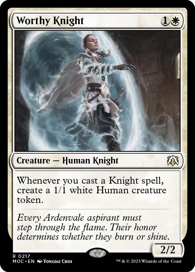 Worthy Knight [Commander: March of the Machine] 217