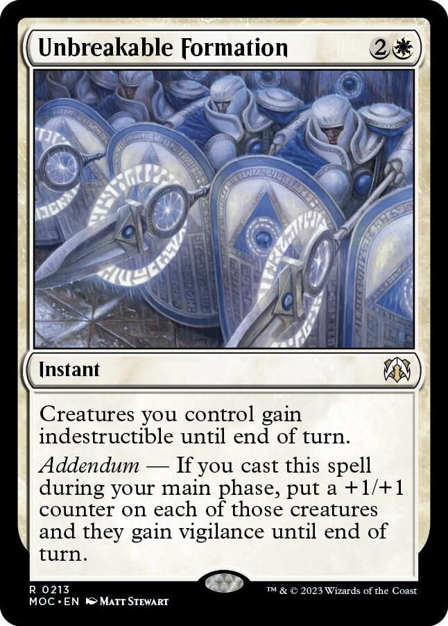 Unbreakable Formation [Commander: March of the Machine] 213