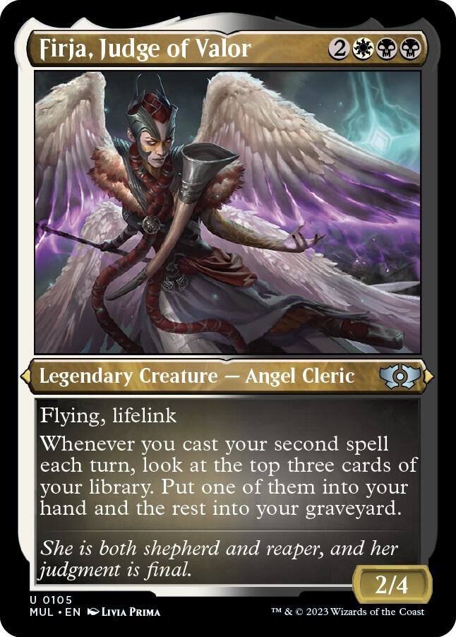 Firja, Judge of Valor (Foil Etched) [March of the Machine: Multiverse Legends] 105