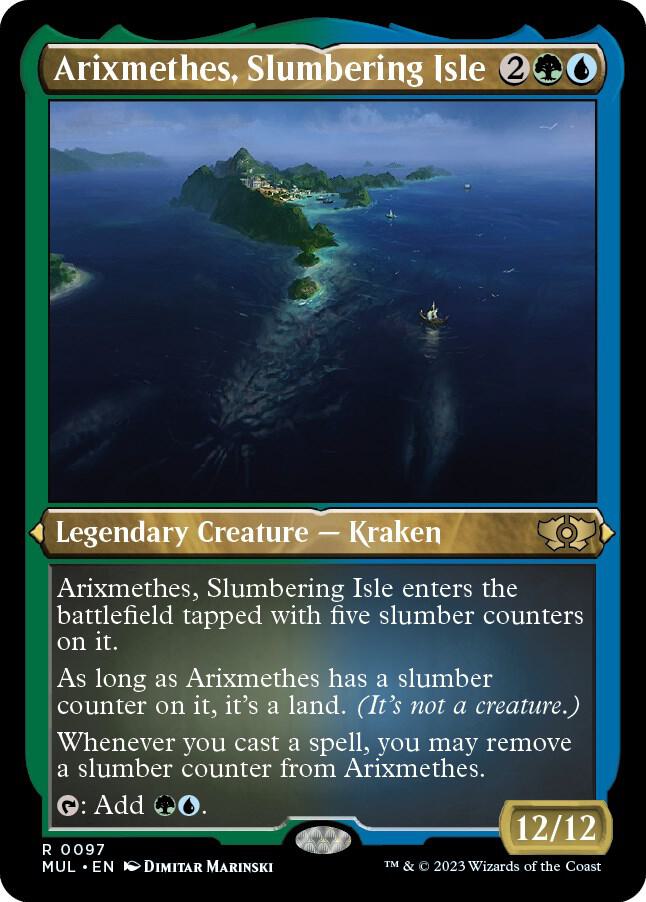 Arixmethes, Slumbering Isle (Foil Etched) [March of the Machine: Multiverse Legends] 97