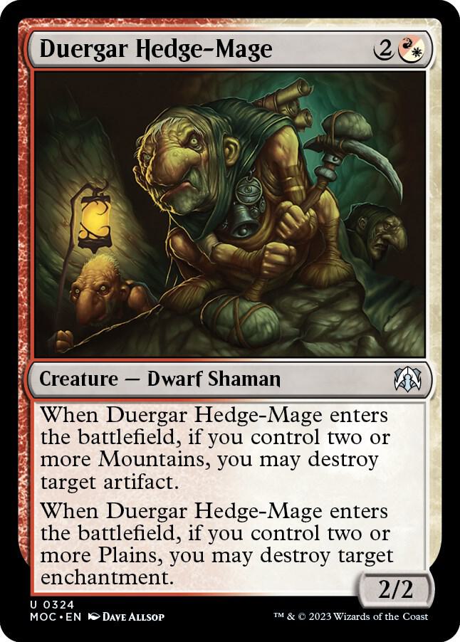 Duergar Hedge-Mage [Commander: March of the Machine] 324