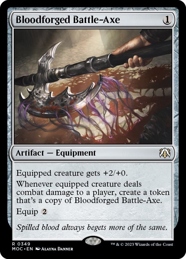 Bloodforged Battle-Axe [Commander: March of the Machine] 349