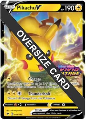 Pikachu V - 043/185 (Vivid Voltage Stamped) [Jumbo Cards] 043/185