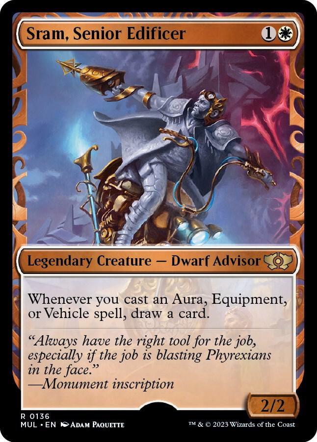 Sram, Senior Edificer (Halo Foil) [March of the Machine: Multiverse Legends] 136