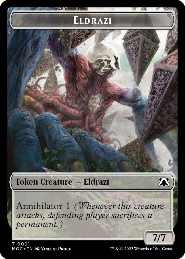 Eldrazi // Angel Double-sided Token [Commander: March of the Machine] 1 // 4