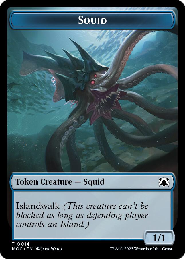 Squid // Human Double-sided Token [Commander: March of the Machine] 14 // 26