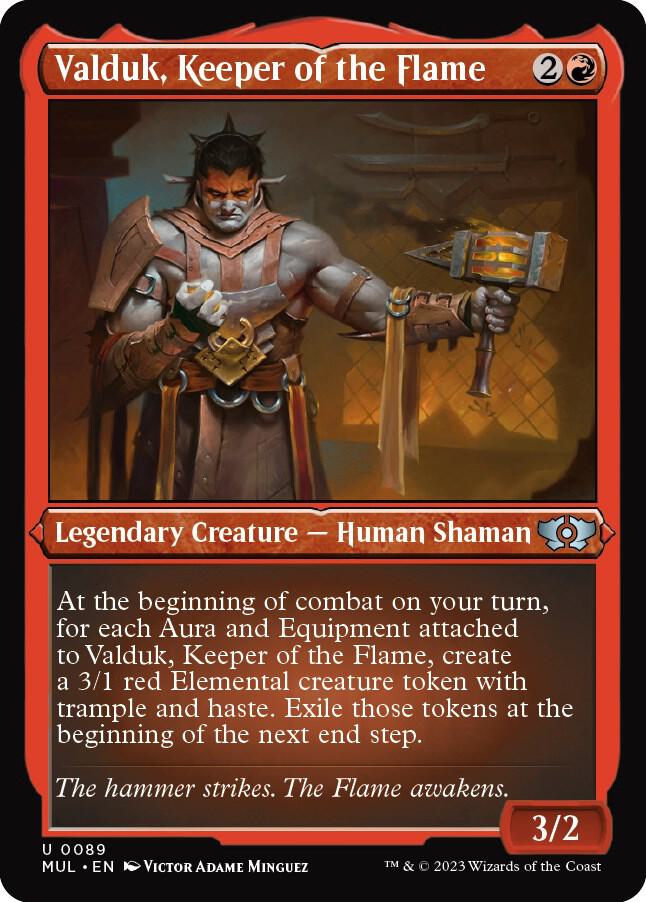 Valduk, Keeper of the Flame (Foil Etched) [March of the Machine: Multiverse Legends] 89