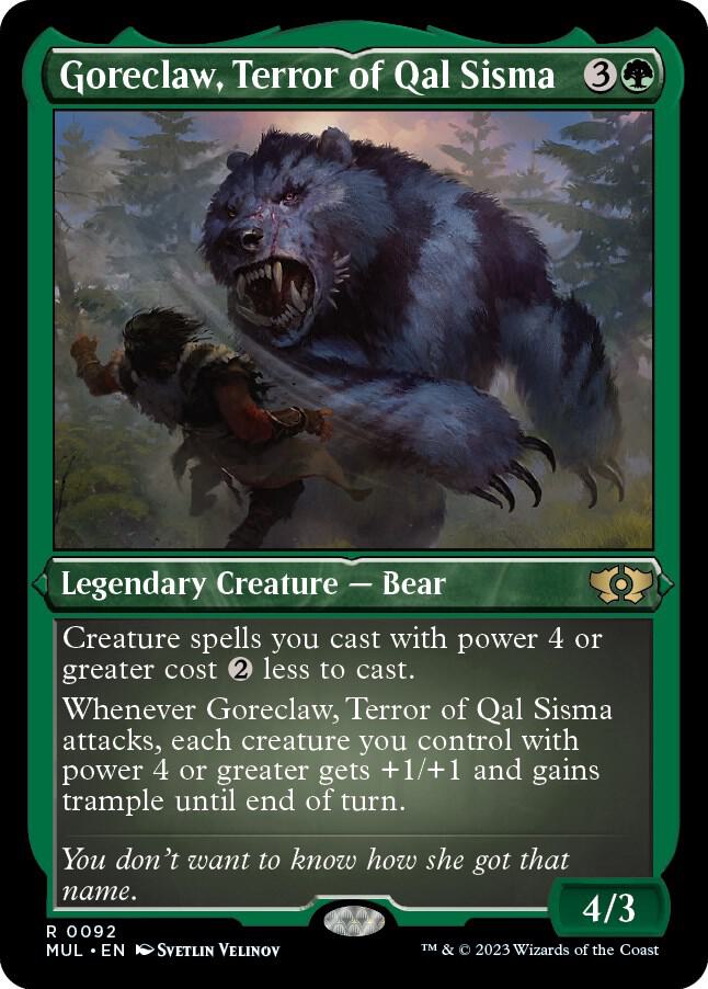 Goreclaw, Terror of Qal Sisma (Foil Etched) [March of the Machine: Multiverse Legends] 92