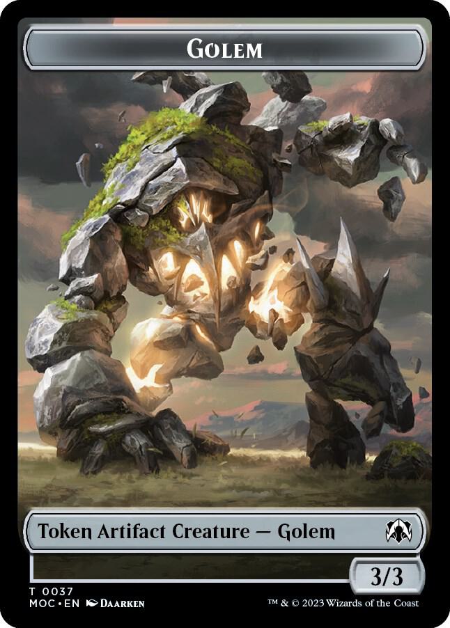 Golem // Blood Double-sided Token [Commander: March of the Machine] 37 // 32