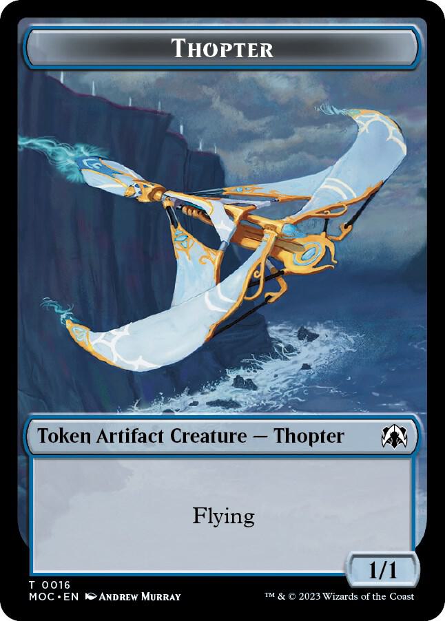 Thopter // Gold Double-sided Token [Commander: March of the Machine] 16 // 36