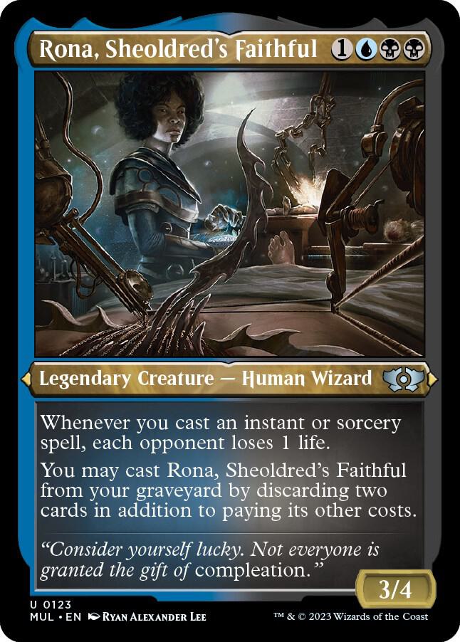 Rona, Sheoldred's Faithful (Foil Etched) [March of the Machine: Multiverse Legends] 123