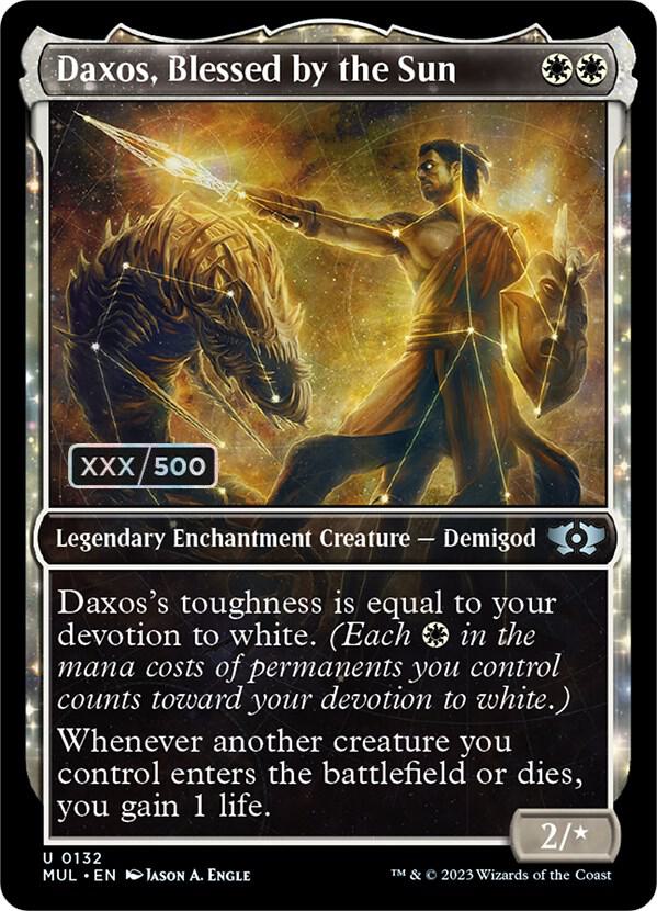 Daxos, Blessed by the Sun (Serial Numbered) [March of the Machine: Multiverse Legends] 132