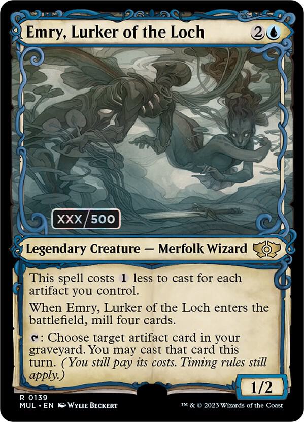 Emry, Lurker of the Loch (Serial Numbered) [March of the Machine: Multiverse Legends] 139