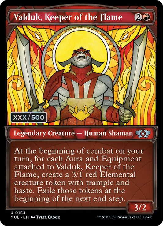 Valduk, Keeper of the Flame (Serial Numbered) [March of the Machine: Multiverse Legends] 154