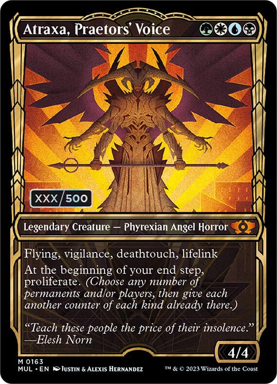 Atraxa, Praetors' Voice (Serial Numbered) [March of the Machine: Multiverse Legends] 163