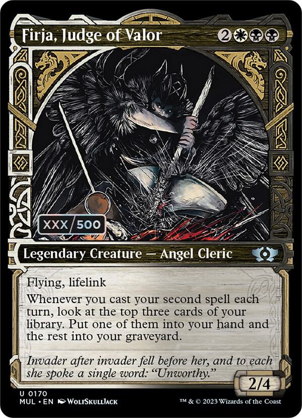 Firja, Judge of Valor (Serial Numbered) [March of the Machine: Multiverse Legends] 170